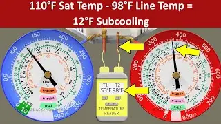 Practice Checking the Charge of an R-410A Air Conditioner with Subcooling Method! 4 Scenarios!