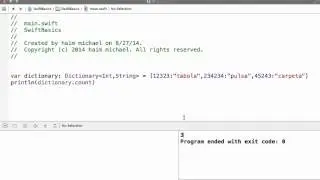 The Dictionary count Property in Swift