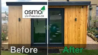 Treating garden room cladding - Osmo Oil UV-Protection (Timelapse)