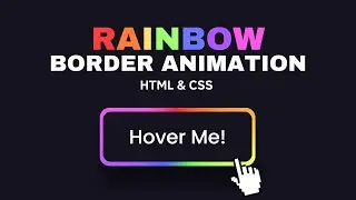 🌈 Gradient Border Animation Using HTML & CSS | How To Create a Button with Gradient Border Effect