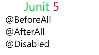 Junit 5 | covered annotations @BeforeAll @AfterAll @Disabled | java real time tools | by ponnam jay