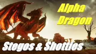 Stegosaurus versus Alpha Dragon - Ark: Survival Ascended
