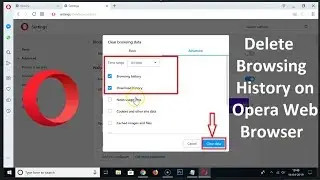 How to Delete your Browsing History in Opera Browser on Windows 10?