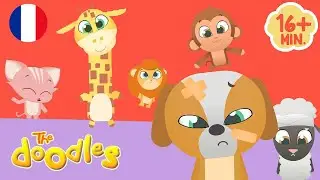 Cinq Petite Singes + 13 minutes de Comptines et Chansons Pour Bébés avec Les Doodles