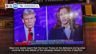 VOA60 America - Harris, Trump spar from start of their presidential debate