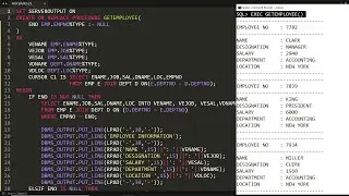 PLSQL Procedure to get information of ALL Employees (Cursor, Join & Exception)  - Part-3