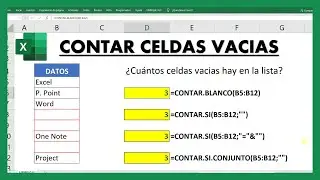 COMO CONTAR CELDAS VACIAS O CELDAS EN BLANCO EN EXCEL🤔