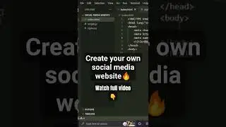 Social media website in 30 minutes!!! #javascript #shorts