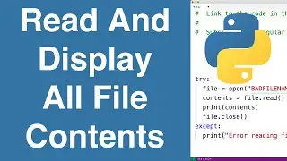 Read And Display All File Contents | Python Example