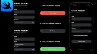 SwiftUI Create Account Screen