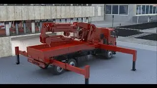 MPG 115 TM Knuckle Boom Crane Working Ability In Narrow Areas