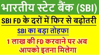 SBI की FD स्कीम के तहत आप मात्र ₹100000 जमा करके पा सकते हैं ₹138042 की नगद राशि | SBI FD Rate 2024
