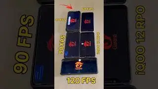 iQOO 12 PRO😈 vs 120FPS vs 90FPS VS 60FPS 40FPS -FREEFIRE TEST 