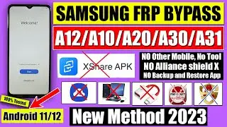 All Samsung FRP Bypass 2023/ Galaxy A12/A10/A20/A30/A31/M11 FRP Unlock Without PC