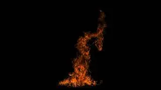 Fire and Flame Overlay 35 - Royalty Free Green Screen Footage - Real Flames