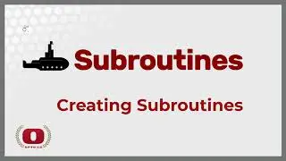 Creating Subroutines