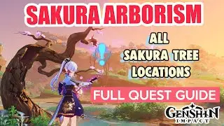 How to: ALL 5 THUNDER SAKURA TREE LOCATIONS [Sakura Arborism] FULL QUEST GUIDE | Genshin Impact