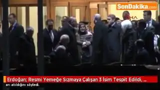 Erdoğan  Resmi Yemeğe Sızmaya Çalışan 3 İsim Tespit Edildi, Dışarı Atıldı.mp4