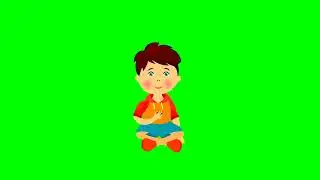 Boy throws a pebble 👦 | green screen | footage | Animation | Download | №321