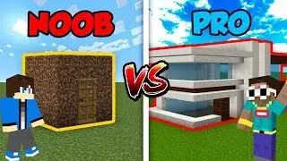 NOOB VS PRO HÁZ A MINECRAFTBAN!