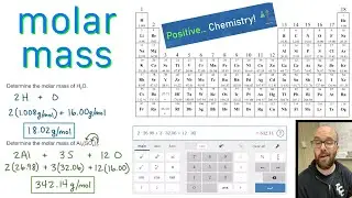 Molar Mass - Using the periodic table to determine molar mass for elements and compounds