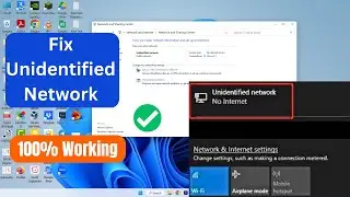 How to Fix Unidentified Network in Windows 11/10 | No Internet Access | Ethernet