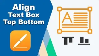 how to align text box top and bottom in apple pages for iCloud