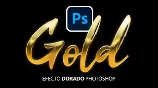 Como hacer efecto de texto dorado oro en photoshop