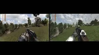 Stalker Anomaly 1.5.1 vs A.R.E.A side by side graphics comparison at 4K Max settings