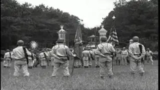 General Kruger decorates men of 33rd Division at Baguio in Luzon, Philippines dur...HD Stock Footage