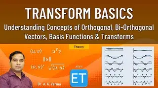 Transform Basics (Concepts of Orthogonal, Bi-orthogonal vectors, Basis functions & Transforms)