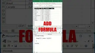 Add Formula with Excel VBA #shorts