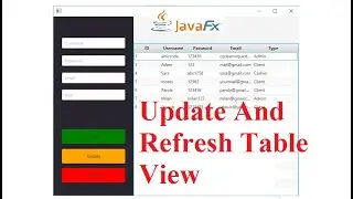 JavaFX Scene Builder Tutorial 42 - Update and Refresh TableView and Database SQL