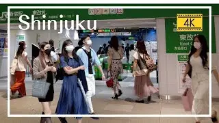【4K】Tokyo Walk - Shinjuku on a sunny day , 2021(September）