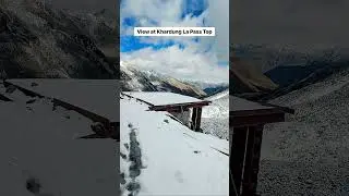 This is the view point at the top of Khardungla Pass in Ladakh #shorts #mountains #travel #trending