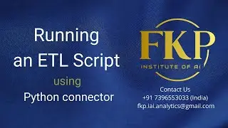 Running an ETL / SnowSQL Script using Snowflake python connector - +91 7396553033 (India).