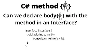 Is it possible to define Interface with method body?