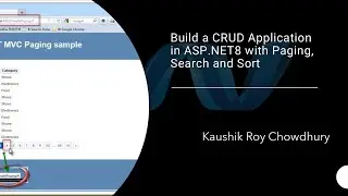 Build a CRUD Application in ASP.NET8 with Paging, Search and Sort