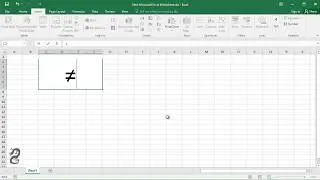 How to type Not Equal To  Symbol in Excel