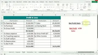 Net profit ratio calculation in excel - Profitability ratio