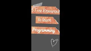 5 Free Resources for learning programming | Codeiyapa #Shorts