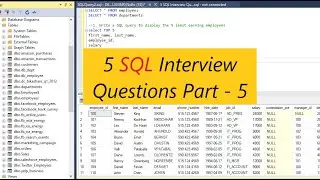 5 SQL Interview Questions part 2 | SQL Server Tutorial