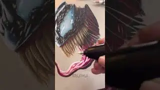 Drawing Venom 3 Realistic Pt.2 #artist #venom #shorts #sony #realistic