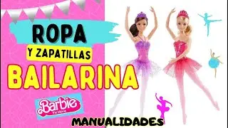 DIy: Ropa de Bailarina y zapatillas para muñecas Barbie 🥿💃