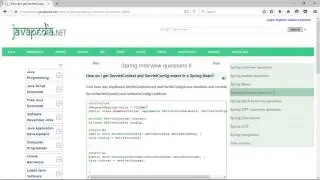 How do I get ServletContext and ServletConfig object in a Spring Bean?
| javapedia.net