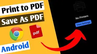 Save as PDF Not Working in Chrome | How to Save PDF in Chrome | Print as PDF