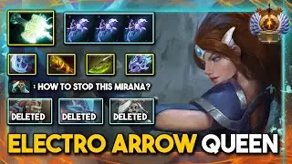 ELECTRO ARROW QUEEN MID Mirana With Max Attack Speed Build IMBA Right Click 7.35d DotA 2