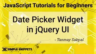 50 - Date Picker Widget in jQuery UI | jQuery Tutorials for Beginners | jQuery UI Library