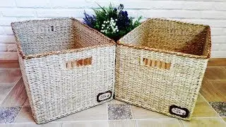 How to Make a Storage Box from Newspaper Tubes / Order on the Shelves