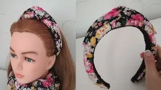 МОДНЫЙ ОБОДОК  для волос своими руками. ТРЕНД 2019 . Объемный ободок. / DIY Padded Headbands